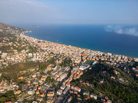 Aerial View of Nice along the Stunning Cote d'Azur