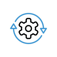 Stream Processing Icon vector stock illustration