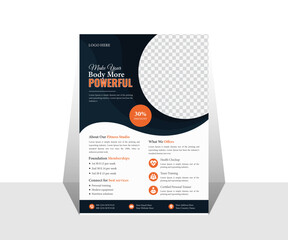 Vector vector modern elegant flyer template gym fitness vector template