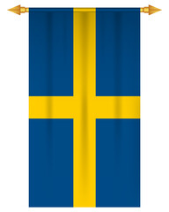 Sweden flag vertical football pennant