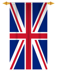 United kingdom flag vertical football pennant