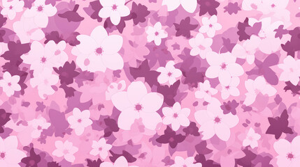 Abstract Cherry Blossoms Camo Texture Pattern. Pink Flowers. Unique Design for Textile Industry