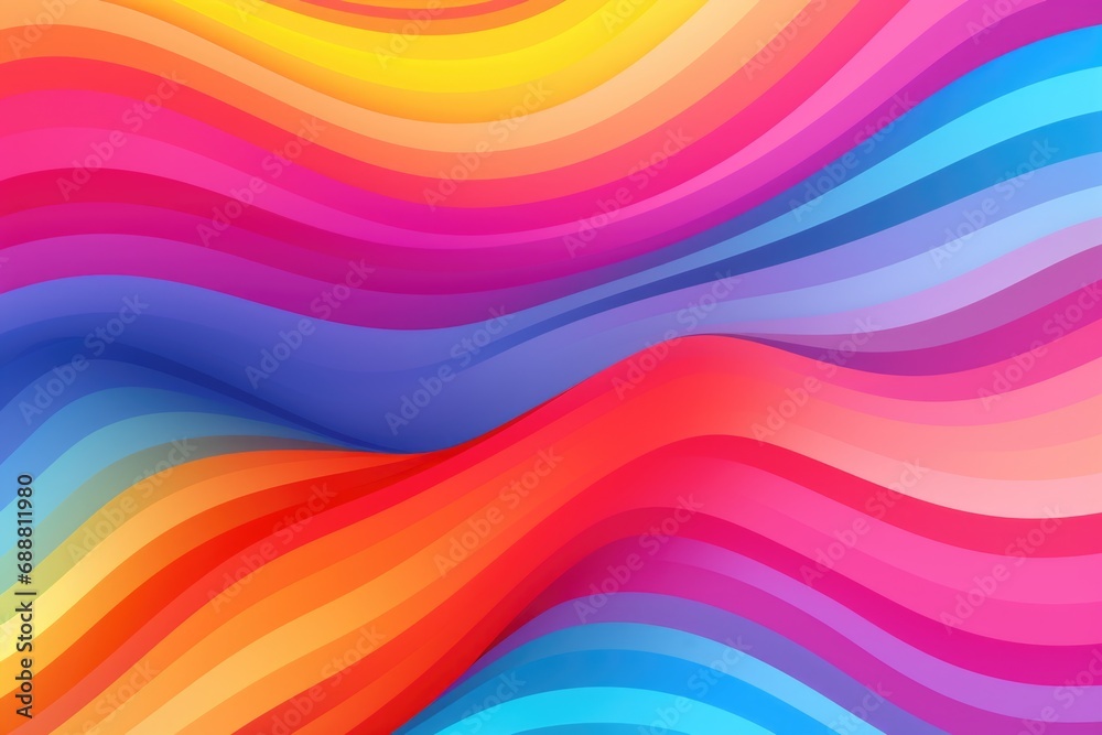 Poster A vibrant background featuring wavy lines in multiple colors. Perfect for adding a dynamic touch to any design or project