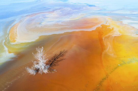 Vivid hues of Riotinto's riverscape, Huelva, Spain