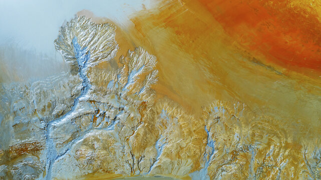 Aerial view of Riotinto's vibrant landscape