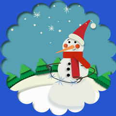 snowman in the snow