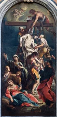 Poster Im Rahmen VICENZA, ITALY - NOVEMBER 7, 2023: The painting of Deposition from the Cross in the chruch Chiesa di San Giuliano by Pasqualotto (1681 - 1755) © Renáta Sedmáková