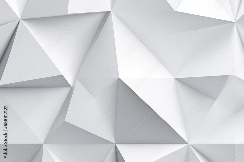 Poster A white background made up of various triangles. Can be used for graphic design projects or as a backdrop for presentations