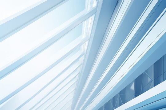 A picture of a blue and white building with numerous windows. Suitable for architectural, urban, or real estate themes