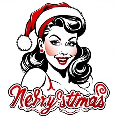 girl with Santa hat logo