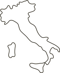 Map of Italy. Simple outline map vector illustration