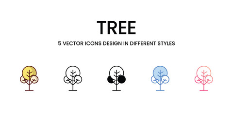 Tree icons set vector illustration. vector stock,