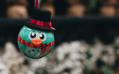 Christmas toy on blurred background