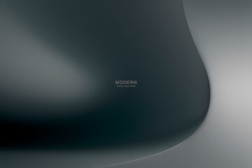 Obraz premium Abstract Green Gray Background. colorful wavy design wallpaper. creative graphic 2 d illustration. trendy fluid cover with dynamic shapes flow.