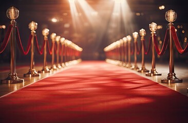 red carpet at events in elegant atmosphere Generative AI - obrazy, fototapety, plakaty