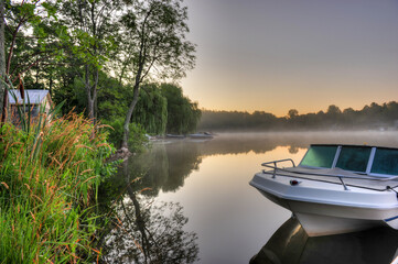 boat on the lake