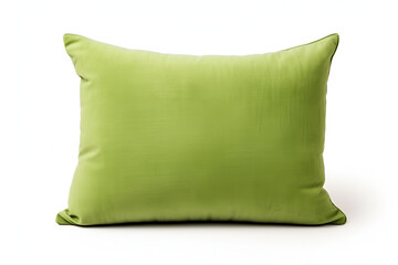green pillow isolated on white