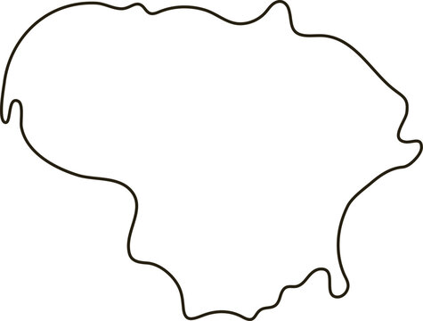 recommend clip art: Map of Lithuania. Simple outline map vector illustration