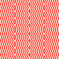 Optical ornament. Seamless pattern. Geometrical backdrop. Op art background. Geometric wallpaper. Modern motif. Digital paper. Linear textile print. Zigzag lines design. Abstract image. Vector work.