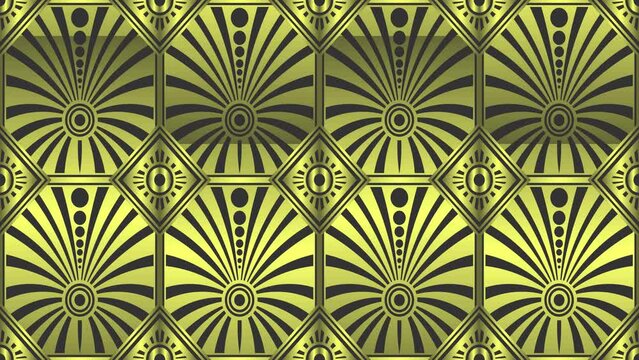 Gatsby style animation. Art Deco. The Great Gatsby and 1920s theme