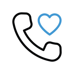 Love Call Icon vector stock illustration