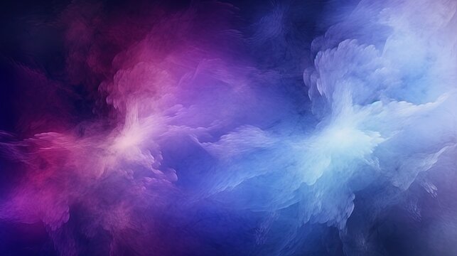 Smooth transitions between deep blue and magical purple in the form of cosmic fog