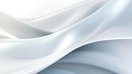 Elegant white fabric shapes flowing gracefully. Soft textile waves creating a serene abstract. Fluid white drapery in abstract motion. Abstract background