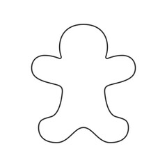 Gingerbread Man, Gingerbread Illustration, Gingerbread Man, Gingerbread Man Cut Out, Gingerbread Silhouette, Christmas Cookies, Cookie Cut Out, Holiday Cookie