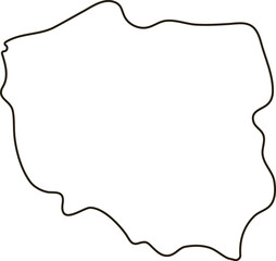 Map of Poland. Simple outline map vector illustration