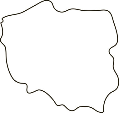 Fototapeta Map of Poland. Simple outline map vector illustration
