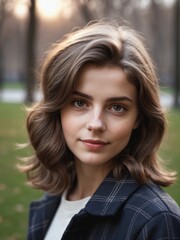 Obraz premium A closeup portrait of a beautiful young girl model