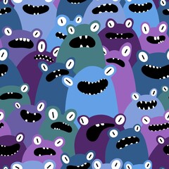 Cartoon animals seamless frogs pattern for wrapping paper and fabrics and linens and kids clothes print