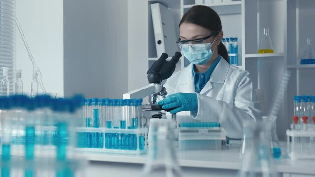 The scientist studies the interaction of drugs with molecules in the body, improving pharmacological treatments. A microbiologist examines various types of microorganisms, uncovering their health