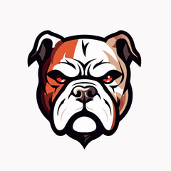 Bulldog in cartoon, doodle style. Isolated 2d vector illustration in logo, icon style, Eps 10. AI Generative