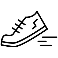 Sports shoe icon. Athletic footwear icon