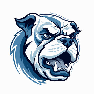 Bulldog in cartoon, doodle style. Isolated 2d vector illustration in logo, icon style, Eps 10. AI Generative