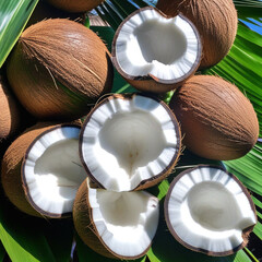 coconut on white