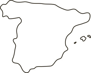 Map of Spain. Simple outline map vector illustration