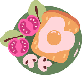 Breakfast Plate With Vegetables