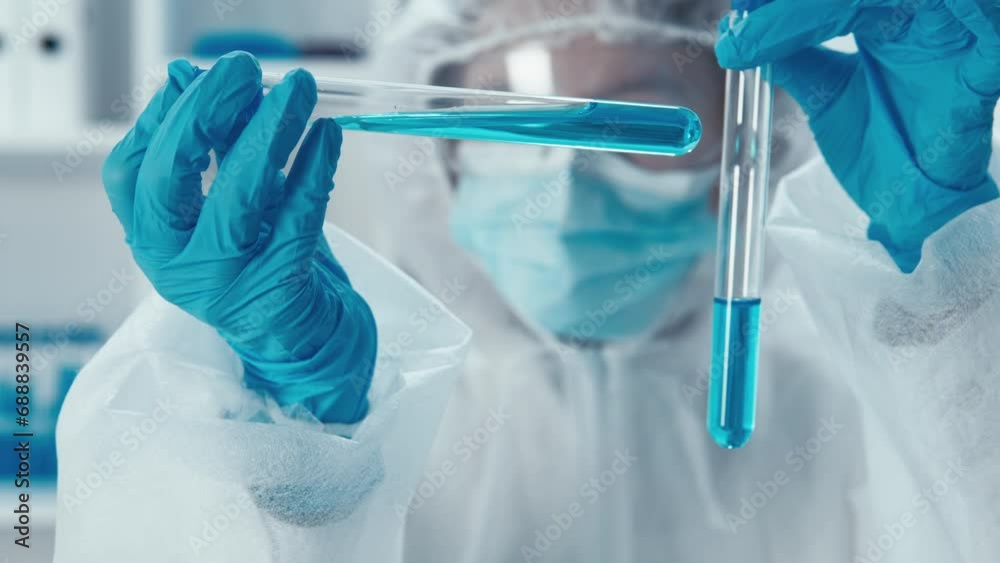 Poster the video presents the laboratory as a place where health intersects with innovation, where research