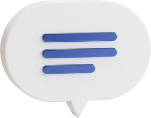 Description speech 3d icon isolated.