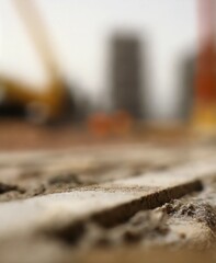 Naklejka premium Construction site, unfocused scene background