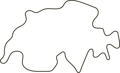 Map of Switzerland. Simple outline map vector illustration
