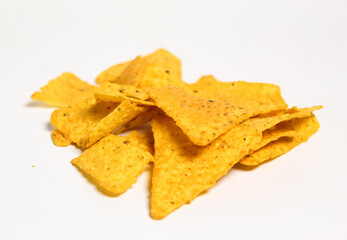 Fototapeta premium chips isolated on white background