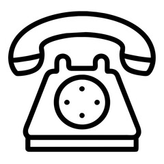 retro telephone isolated on white