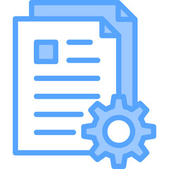 Content Management Blue Icon