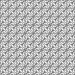 Stylish texture with figures from lines.black and white pattern for web page, textures, card, poster, fabric, textile. Monochrome graphic repeating design. Abstract background.