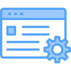 Blog Setting Blue Icon