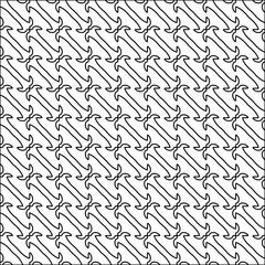 Stylish texture with figures from lines.black and white pattern for web page, textures, card, poster, fabric, textile. Monochrome graphic repeating design. Abstract background.