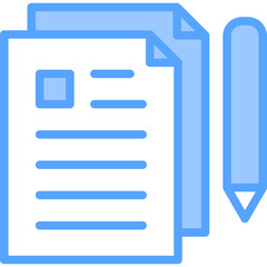 Writing Blue Icon